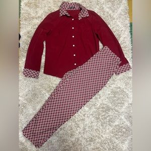 PAINT ME RED PANT SET